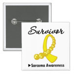 Sarcoma Survivor Gemstone Ribbon buttons