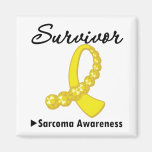 Sarcoma Survivor Gemstone Ribbon magnets