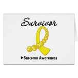 Sarcoma Survivor Gemstone Ribbon cards