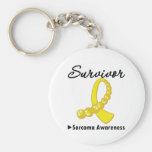 Sarcoma Survivor Gemstone Ribbon keychains