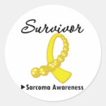 Sarcoma Survivor Gemstone Ribbon stickers