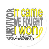 Sarcoma Survivor It Came We Fought I Won Stickers