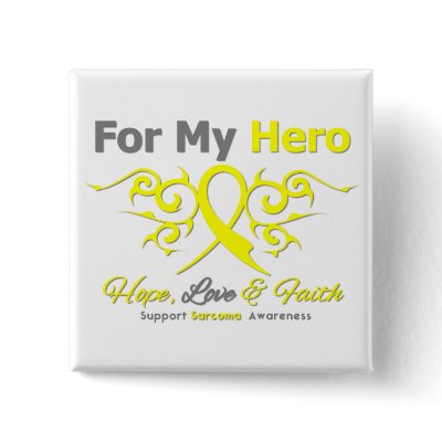 Sarcoma Tribal Ribbon Hero Button