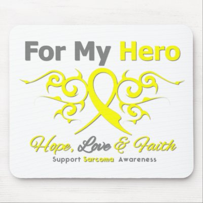 Sarcoma Tribal Ribbon Hero Mouse pad