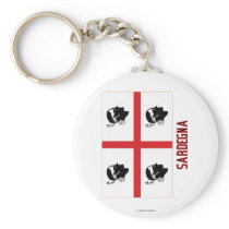 Sardegna flag with name keychain