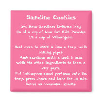 Sardine Cookies Recipe Magnet color by kidsfunrecipemagnets Sardine Cookies Recipe Magnet color