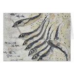 Sardines by Teisai, Hokuba Ukiyoe cards