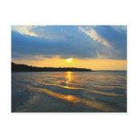 Sardis Lake waves at sunset postcard