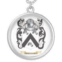 Sargento escudo de armas (escudo de la familia) pendiente personalizado