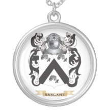 Sargento escudo de armas (escudo de la familia) grímpola