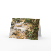 Sargent's Trout Stream in the Tyrol cards by MasterpieceCafe Sargent's Trout Stream in the Tyrol cards