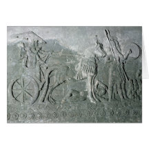Sargon II  on a Battle Chariot Greeting Card