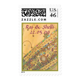 Sari Wedding Stamp stamp