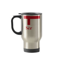 Sark Flag with Name in Sercquiais mugs