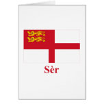 Sark Flag with Name in Sercquiaise cards