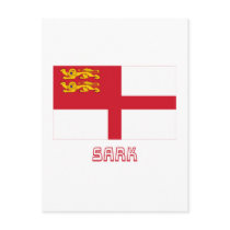 Sark Flag with Name postcards