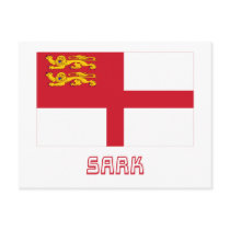 Sark Flag with Name postcards