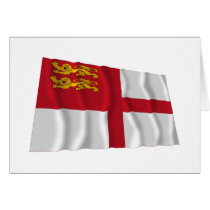 Sark Waving Flag Greeting Cards