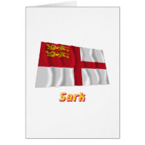 Sark Waving Flag with Name Greeting Card
