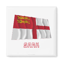 Sark Waving Flag with Name magnets