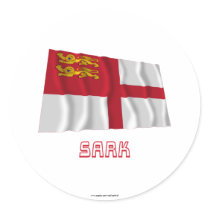 Sark Waving Flag with Name stickers
