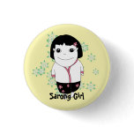Sarong Girl button - customizable