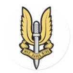 SAS Insignia Round Sticker