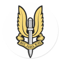 SAS Insignia Round Sticker