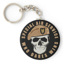 SAS Skull Keychain