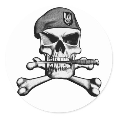 SAS Skull Sticker