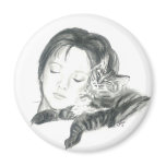 Sasha and Pussy Cat magnets