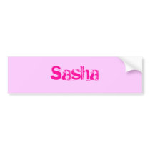 Sasha bumper stickers