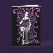 "Sasha" Couture Pink Valentine Fairy Card cards