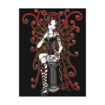 "Sasha" Gothic Couture Valentine Fairy Postcard