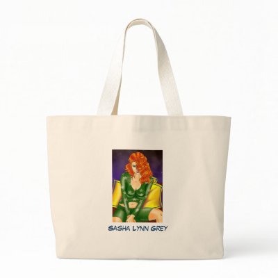 Sasha Lynn Grey Tote Bags by DeepRedTiger