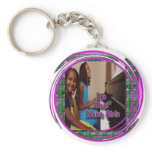 SASHA & MALIA OBAMA GIRLS ROUND keychains