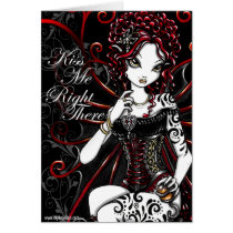 "Sasha" Red Corset Tattoo Fairy Day Card by mykajelina "Sasha" Red Corset Tattoo Fairy Day Card