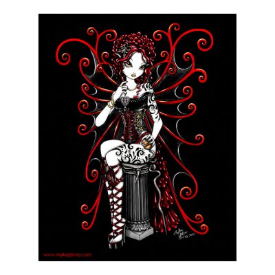 Sasha Red Couture Fairy Poster by mykajelina