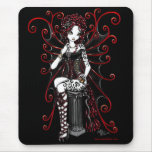 Sasha Red Tattooed Corset Fairy Mouse Mats