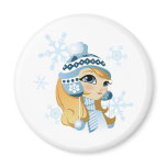Sasha the Snow Bunny! magnets