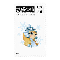 Sasha the Snow Bunny! Postage Stamp
