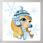 Sasha the Snow Bunny Posters
