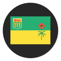 SASKATCHEWAN FLAG ROUND STICKERS