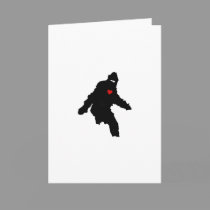 Sasquatch Heart Valentine cards