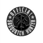 Sasquatch Hunter - Official Bigfoot Finder Round Wallclocks