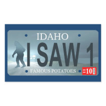 Sasquatch License Plate Stickers