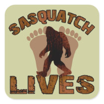 Sasquatch Lives Square Sticker