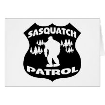 Sasquatch Patrol Forest Badge Greeting Card