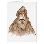 SASQUATCH PORTRAIT - Bigfoot Pro's Squatch Head Greeting Card