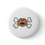 sasquatch Skull and Crossbones Pinback Button